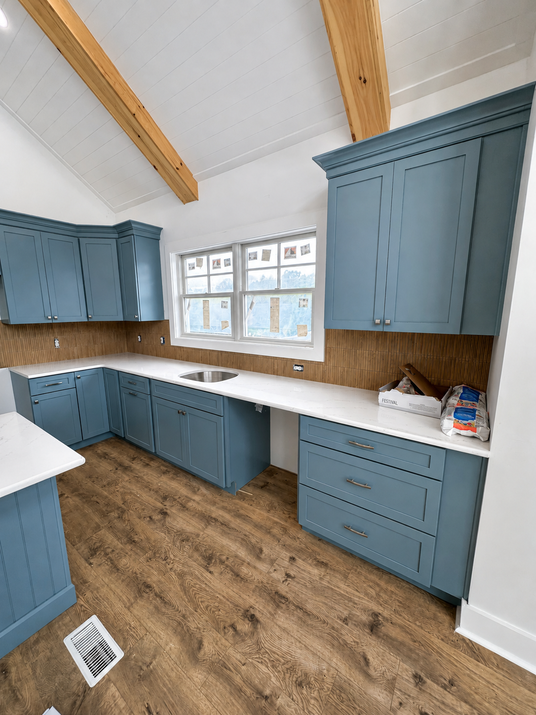 Custom kitchen cabinetry with integrated storage and clean finish details